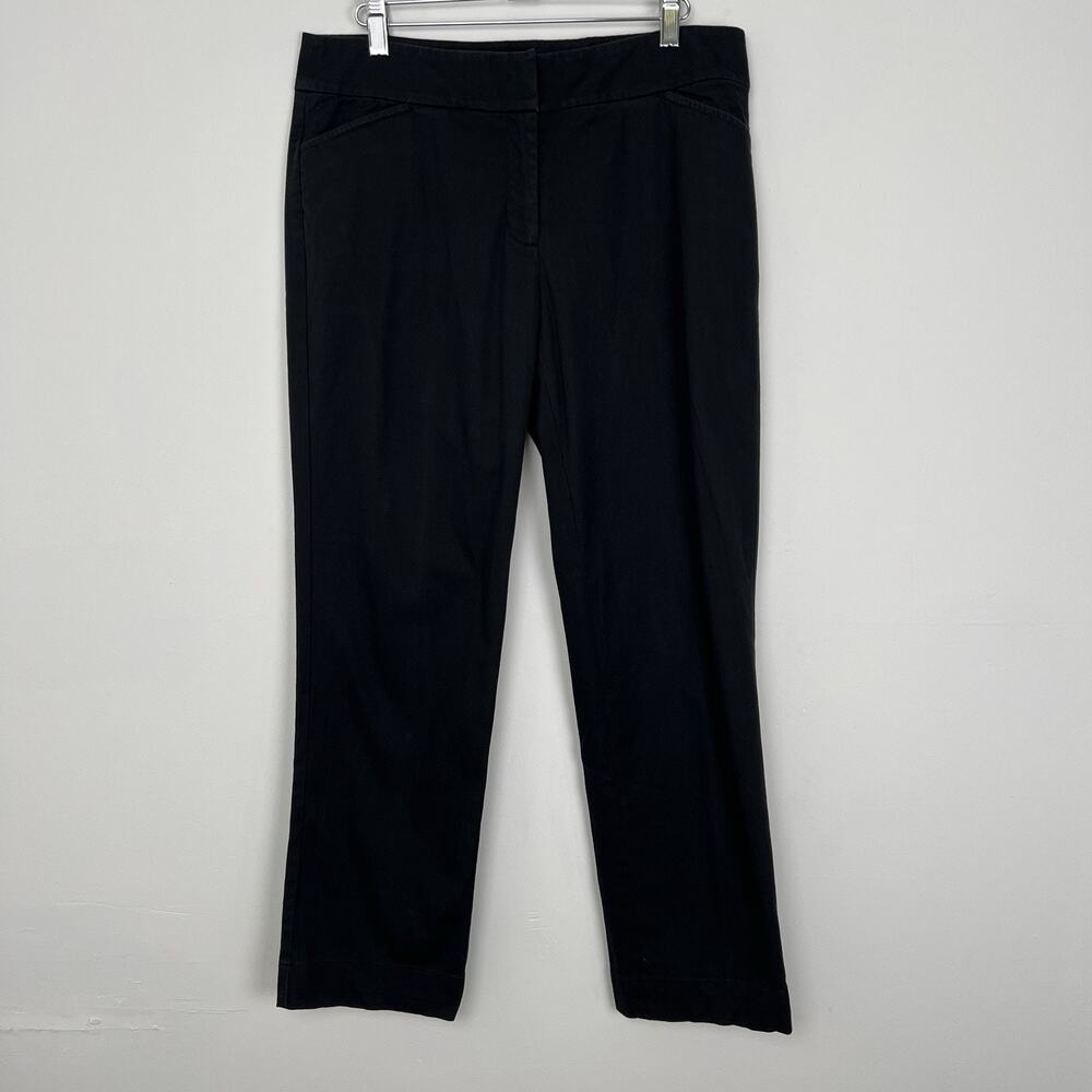 Eileen Fisher Pants Women’s Size Small Black Organic Cotton Spandex Chino Office